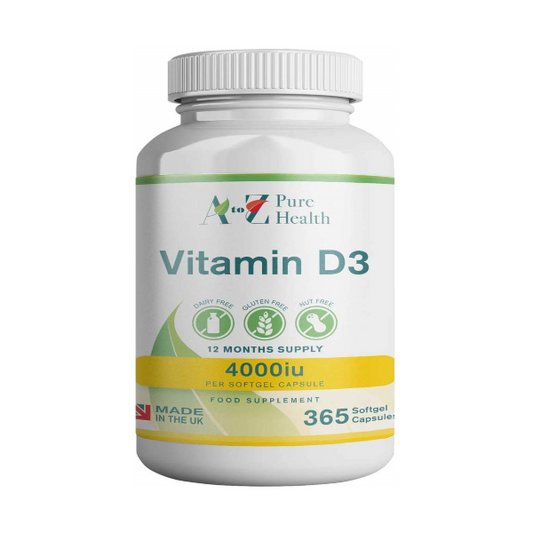 A to Z Pure Health Vitamin D3 4000iu 365 Softgels