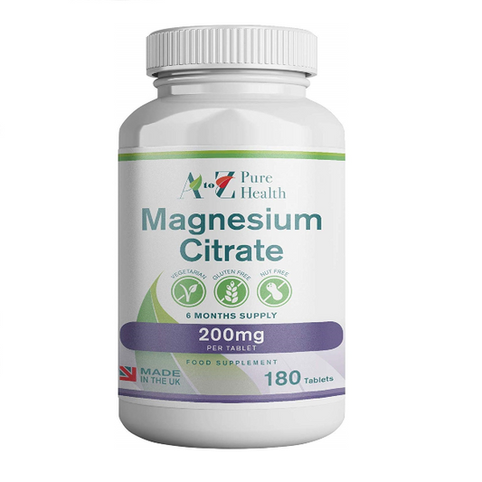A to Z Pure Health Magnesium Citrate 200mg 180 Tablets