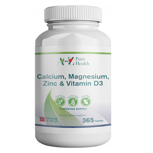 A to Z Pure Health Calcium, Magnesium, Zinc & Vitamin D3, 365 Tablets